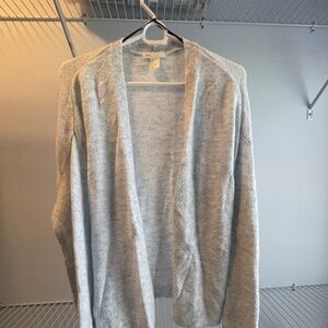 Light blue open front cardigan